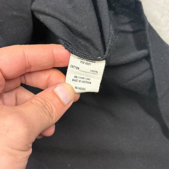 Buck Mason T-Shirt Henley Short Sleeve Stretch Cotton Black XL - Picture 7 of 8